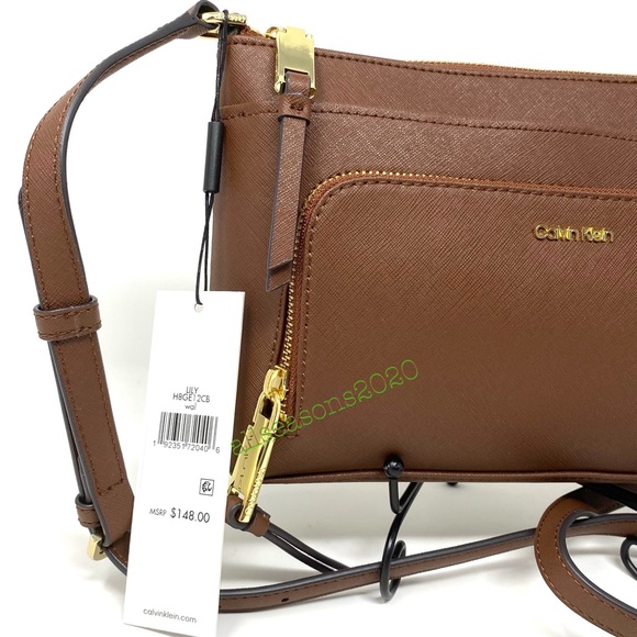 Calvin Klein Bags Calvin Klein Saffiano Crossbody Bag Walnut Brown